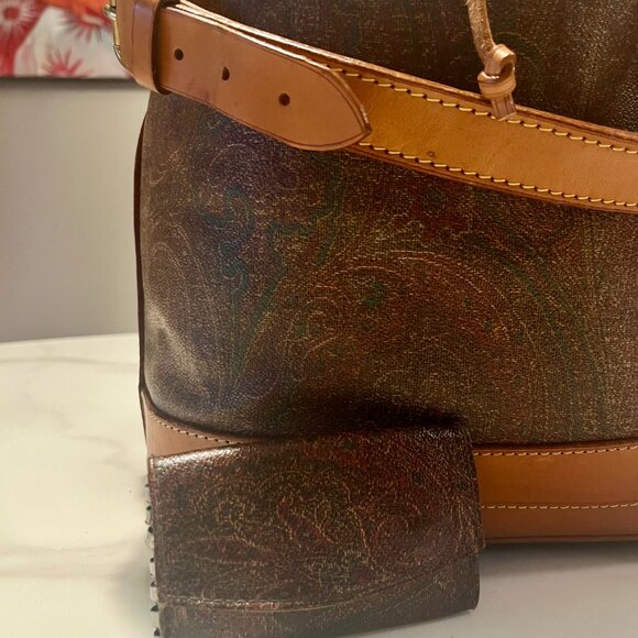 Etro Paisley Drawstring Bucket Bag + Key Case - Picture 14 of 15